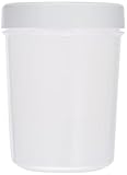 Tatay Fiambrera de Alimentos, Hermética, 0.4L de Capacidad, Tapa de Rosca, Libre de BPA, Apto Microondas y Lavavajillas, Color Blanco. Medidas: 8,5 x 8,5 x 11,1 cm