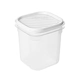 Tatay Fiambrera de Alimentos, Hermética, 0.7L de Capacidad, Tapa Flexible a Presión, Libre de BPA, Apto Microondas y Lavavajillas, Color Blanco. Medidas: 10 x 10 x 11.7 cm