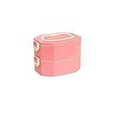 jonam caja sándwich Caja De Almuerzo De Almuerzo De Acero Inoxidable: Caja De Almuerzo Multifuncional Aislada De Doble Capa Para Adultos Con Compartimentos, Hay Dos Colores (Color : Pink)