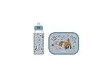Mepal - Set de Almuerzo Campus - Fiambrera para Niños con Botella Pop-up y Fiambrera - Set de Almuerzo para el Colegio o para Llevar - Sin BPA - 400 + 750 ml - Forest Friends