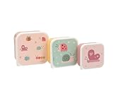 Tutete - Juego de 3 cajas para comidas infantiles (500 ml, 350 ml, 300 ml) | Microondas, Lavables en lavavajillas, Sin BPA | Ideal para guardería, escuela y salidas | Bugs