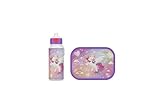 Mepal - Set de Almuerzo Campus - Fiambrera para Niños con Botella Pop-up y Fiambrera - Set de Almuerzo para el Colegio o para Llevar - Sin BPA - 400 + 750 ml - Unicorn Glow