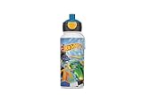 Mepal - Botella para Beber Pop-up Campus - Botella para Beber - Botella Agua a Prueba de Fugas para la Escuela - Sin BPA y apta para Lavavajillas - 400 ml - Hot Wheels