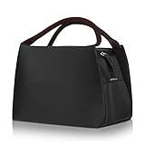 PHILORN Bolsa Térmica Porta Alimentos del Almuerzo Comidas Llevar Porta Alimentos Fiambreras Caja Herméticos para Trabajo y Colegio, Negro