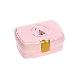 Lässig Fiambrera para niños con separador extraíble, sin BPA/Adventure Tipi, rosa
