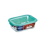 Luminarc Keep'n'Box - Recipiente Rectangular de Vidrio con Tapa, 189 cl