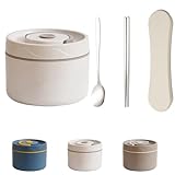 Genérico Termo de comida para alimentos calientes, contenedor de almuerzo aislado, contenedor térmico de forma, contenedores de preparación de comidas, almacenamiento portátil de alimentos