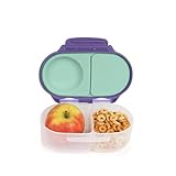 b.box Fiambrera Infantil con Compartimentos | Bento Box Infantil Mini con 2 Compartimentos Herméticos | Caja de Almuerzo y Picoteo para Niños | Cabe 1 Fruta Entera | Sin BPA