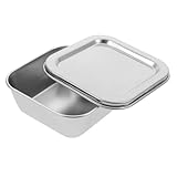 VERDANVERSE Cajas De Inoxidable Para Almacenamiento Comida Para Comedores Escolares y Almacenamiento De Muestras