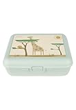 Sterntaler Fiambrera infantil Safari – Fiambrera con caja extra para aperitivos – Material robusto – Fácil de limpiar – Fiambrera – perfecta para la guardería y de viaje, color verde pálido