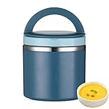 Bolsa de almuerzo: 320 g de frasco de comida aislada, de comida para niños, recipiente de sopa de acero inoxidable | 630 ml de gran capacidad Almacenamiento en frío para niños Oficina de la esc