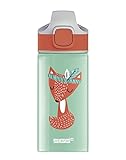 SIGG Miracle Peaceful Cantimplora infantil (0.4 L), resistente botella para niños con tapa hermética, botella de agua de aluminio, uso con una mano (Amazon Exclusive)