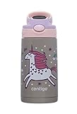 Contigo Kids Thermo Drinking Bottle Easy Clean Autospout with Straw, BPA-free stainless steel water bottle, 100% leak-proof, easy to clean, ideal for daycare, kindergarten, school and sports, 380 ml