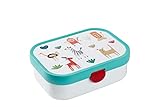 Mepal - Fiambrera Campus - Bento Box para Niños - Lonchera con Compartimento Bento y Tenedor - Fiambrera con Cierre de Clip - Sin BPA y apta para Lavavajillas - 750 ml - Animal Friends
