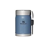 Stanley Classic Legendary Fiambrera Termica 0.4L con Spork - Mantiene Frío o Calor 7 Horas - Termo Comida Caliente Adulto - Acero Inoxidable - Sin BPA - Apto Para Lavavajillas - Hammertone Lake