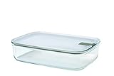 Mepal – Táper de cristal EasyClip – Tarros de cristal con tapa y cierre de clic – Apto para el microondas, el horno y el congelador – Hermético y a prueba de derrames – 700 ml – Nordic sage
