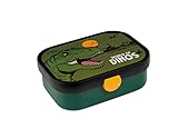 Mepal - Fiambrera Campus - Bento Box para Niños - Lonchera con Compartimento Bento y Tenedor - Fiambrera con Cierre de Clip - Sin BPA y apta para Lavavajillas - 750 ml - Dino