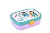 Mepal - Fiambrera Campus - Bento Box para Niños - Lonchera con Compartimento Bento y Tenedor - Fiambrera con Cierre de Clip - Sin BPA y apta para Lavavajillas - 750 ml - Disney Princess