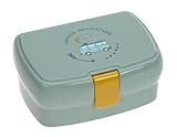 Lässig Fiambrera para niños con separador extraíble, sin BPA/Adventure Bus, mint
