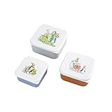 Petit jour – Set de 3 almuerzos o merienda para niños – Pequeño, mediano, grande – encajan entre sí – Polipropileno – Piedra de conejo