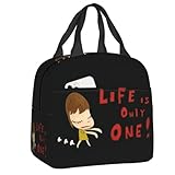 Bolsa de Almuerzo aislada Personalizada Yoshitomo Nara Japanese Manga Anime para Picnic al Aire Libre Nevera térmica a Prueba de Fugas Fiambrera para Mujeres y niños