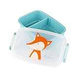 Sigikid 25365 Fiambrera zorro con divisor, sin BPA, segura, ligera, recomendada para niños a partir de 1 año