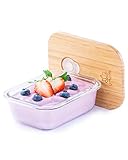 Umami Fiambrera de vidrio para alimentos. Contenedor de caja Bento de estilo japonés con compartimentos tipo tupper. Apto para microondas y lavavajillas, Fiambrera para adultos/niños, Cero residuos