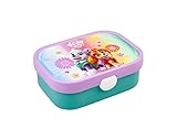 Mepal - Fiambrera Campus - Bento Box para Niños - Lonchera con Compartimento Bento y Tenedor - Fiambrera con Cierre de Clip - Sin BPA y apta para Lavavajillas - 750 ml - Paw Patrol Girls