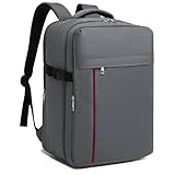 Kono Mochila Viaje Cabina Avion 40x25x20, Maleta Cabina 20 L, Pequeñas para Manejo Fácil para Trabajo Escuela Viaje,Gris