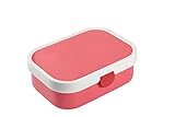 Mepal - Fiambrera Campus - Bento Box para Niños - Lonchera con Compartimento y Tenedor - Fiambrera con Cierre de Clip - Sin BPA y apta para Lavavajillas - 750 ml - Pink