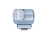 Mepal - Fiambrera Bento Take A Break midi - Lonchera Con Bento Box - Lunch Box para Sándwiches, Pequeños Tentempiés y Sobras - Merienda & Almuerzo - Con Compartimentos - 900 ml - '22 Nordic Blue