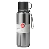 XUDREZ Termo de 1 litro, mantiene 24 horas de bebidas calientes y frías, botella de agua de acero inoxidable 316 con filtro en capas, botellas aisladas al vacío a prueba de fugas con tapa, sirve como