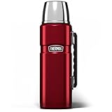 Thermos de acero inoxidable, color rojo arándano, 1200 ml