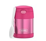 Thermos Kids Funtainer Food JAR 0,30 l, color rosa, recipiente térmico para comida con cuchara para niños, 5 h caliente/7 h frío, absolutamente hermético para sopa, cereales, pausa