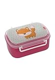 sigikid 25169 Fiambrera con zorro, sin bisfenol A para niñas, recomendada a partir de 2 años, color azul y fucsia