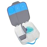 b.box Lunch Box para Niños | Fiambrera Infantil Bento Grande con 4 Compartimentos (2 Herméticos), Separador Extraíble, Bolsa de Gel Frío | Fiambrera para Niños Ideal para Escuela | 3+ Años | 2 L