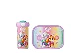 Mepal - Fiambrera Campus - Fiambrera para Niños con Vaso Escolar y Fiambrera - Fiambrera & Botella para Llevar - Apta para Lavavajillas y sin BPA - 300 ml + 750 ml - Paw Patrol Girls