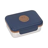LÄSSIG Fiambrera para niños de acero inoxidable Fiambrera para el desayuno sostenible para el jardín de infancia/Lunchbox Little Gang Smile navy