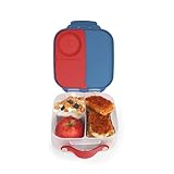 b.box Mini Lunch Box para Niños | Fiambrera Infantil Bento con 3 Compartimentos (2 Herméticos) | Fiambrera para Niños Ideal Almuerzos y Picoteo | Cabe 1 Fruta Entera | Sin BPA