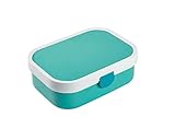 Mepal - Fiambrera Campus - Bento Box para Niños - Lonchera con Compartimento y Tenedor - Fiambrera con Cierre de Clip - Sin BPA y apta para Lavavajillas - 750 ml - Turquoise