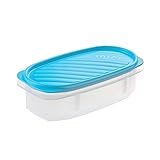 Tatay Fiambrera de Alimentos, Hermética, 0.5L de Capacidad, Tapa Flexible a Presión, Libre de BPA, Apto Microondas y Lavavajillas, Color Azul. Medidas: 18.4 x 9.7 x 6.1 cm