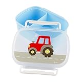 sigikid 25200 Fiambrera con tractor, sin bisfenol A para niños y niñas, recomendada a partir de 2 años, color azul y rojo