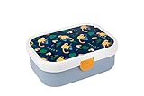 Mepal - Fiambrera Campus - Bento Box para Niños - Lonchera con Compartimento Bento y Tenedor - Fiambrera con Cierre de Clip - Sin BPA y apta para Lavavajillas - 750 ml - Jungle
