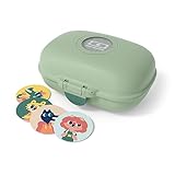 monbento - Caja de Merienda Infantil MB Gram Forest - Caja de Merienda para Niños - Ideal Escuela o Parque - Sin BPA - Segura y Duradera - Verde