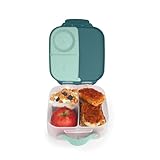 b.box Mini Lunch Box Niños | Fiambrera Infantil Bento con 3 Compartimentos (2 Herméticos) | Fiambrera Niños Ideal para Almuerzos y Picoteo | Cabe 1 Fruta Entera | Sin BPA