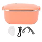 GLOGLOW Caja de Almuerzo Eléctrico, 1l a Gran Capacidad Límite Lunidpeta de Lonchera Diseño de Fuga de Fugas Finador de Acero Inoxidable Calentador de (EU Enchufe 220V)