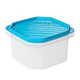 Tatay 1160100 Fiambrera de Alimentos, Hermética, 0,6 l de Capacidad, Tapa Flexible a Presión, Libre de BPA, Apto Microondas y Lavavajillas, Color Azul, Medidas 12 x 12 x 7,5 cm
