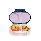 b.box Fiambrera Infantil con Compartimentos | Bento Box Infantil Mini con 2 Compartimentos Herméticos | Caja de Almuerzo y Picoteo para Niños | Cabe 1 Fruta Entera | Sin BPA