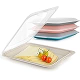 Moritz & Moritz Juego de 4 Porta Embutidos - Set Fiambrera Embutido con tapa para conservar y guardar alimentos frescos como salchichas, quesos, etc.