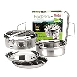 Ibili Fiambrera con Platos INOX 18 CMS, Stainless Steel, Multicolour